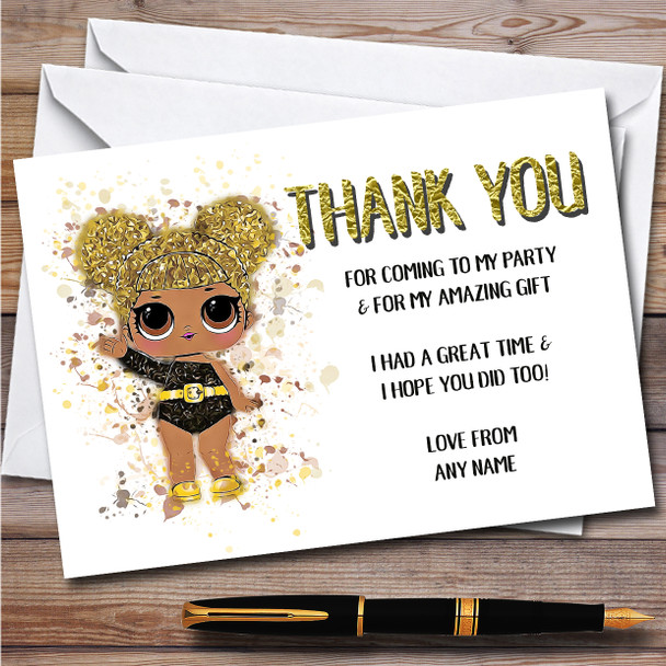 Queen Bee Surprise Lol Doll Splatter Art Birthday Party Thank You Cards