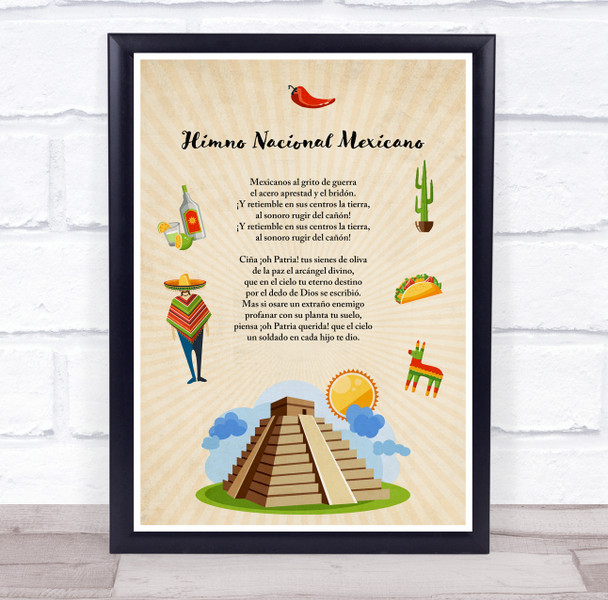 National Anthem Of Mexico Chichen Itza Wall Art Print