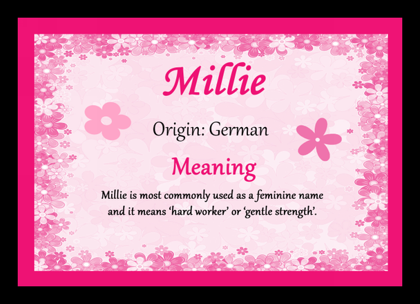 Millie Personalised Name Meaning Mousemat
