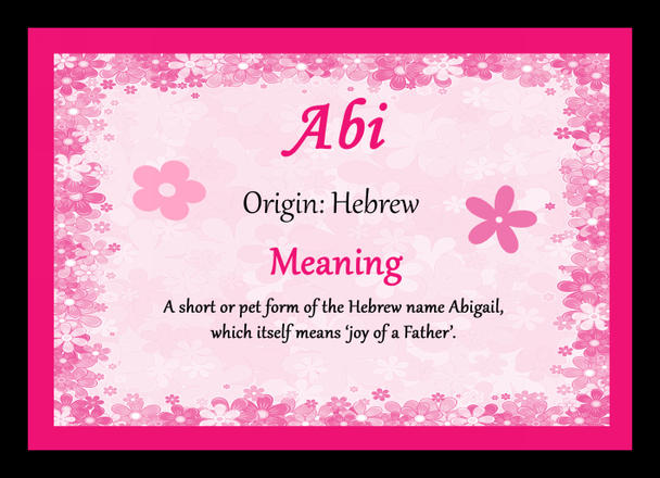 Abi Personalised Name Meaning Mousemat