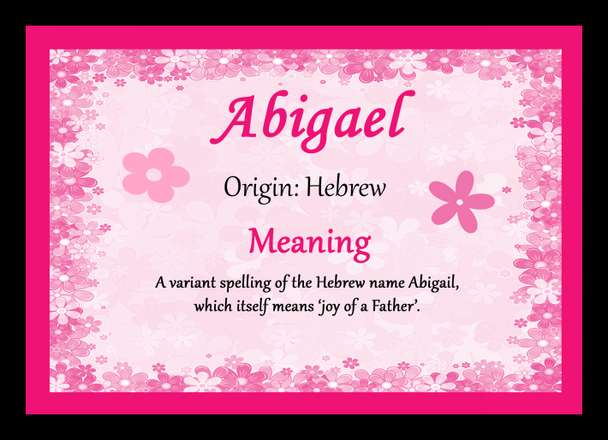 Abigael Personalised Name Meaning Mousemat