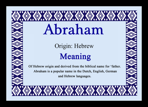 Abraham Personalised Name Meaning Mousemat