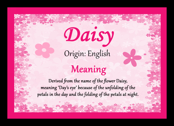 Daisy Personalised Name Meaning Mousemat