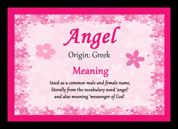 Angel Personalised Name Meaning Mousemat