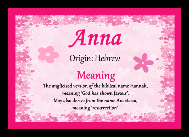 Anna Personalised Name Meaning Mousemat