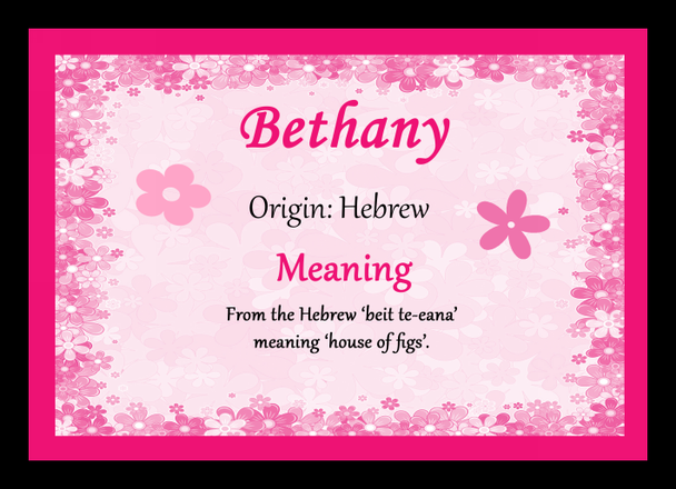 Bethany Personalised Name Meaning Mousemat