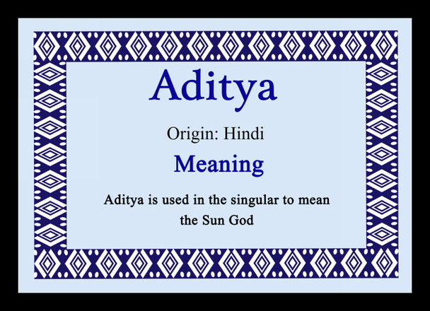 Aditya Personalised Name Meaning Mousemat