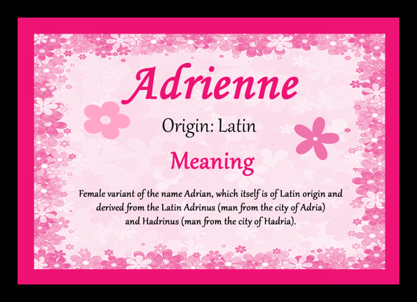 Adrienne Personalised Name Meaning Mousemat