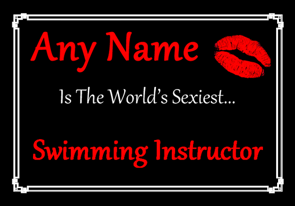 Swimming Instructor Personalised World's Sexiest Mousemat