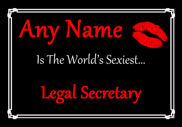 Legal Secretary Personalised World's Sexiest Mousemat