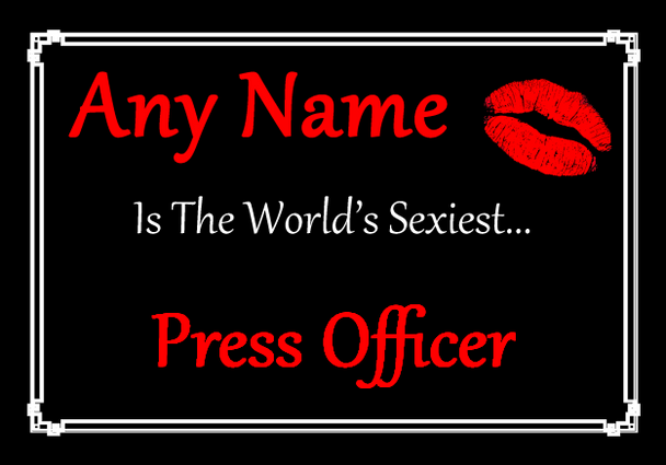 Press Officer Personalised World's Sexiest Mousemat