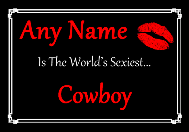 Cowboy Personalised World's Sexiest Mousemat