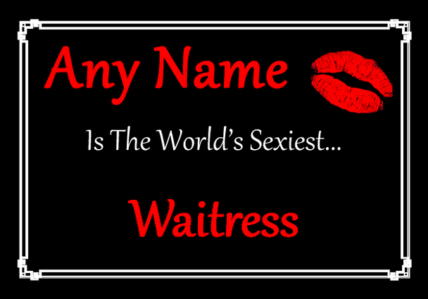 Waitress Personalised World's Sexiest Mousemat