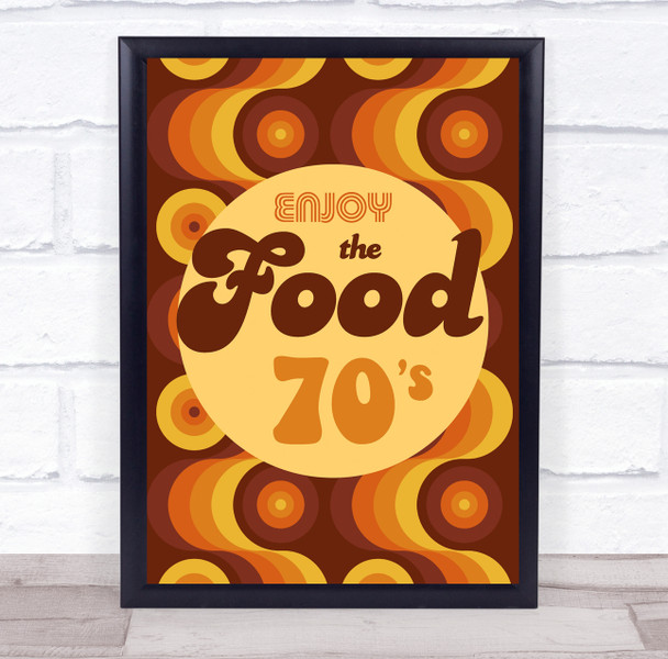 1970 70's Groovy Waves Birthday Food Personalised Event Party Decoration Sign