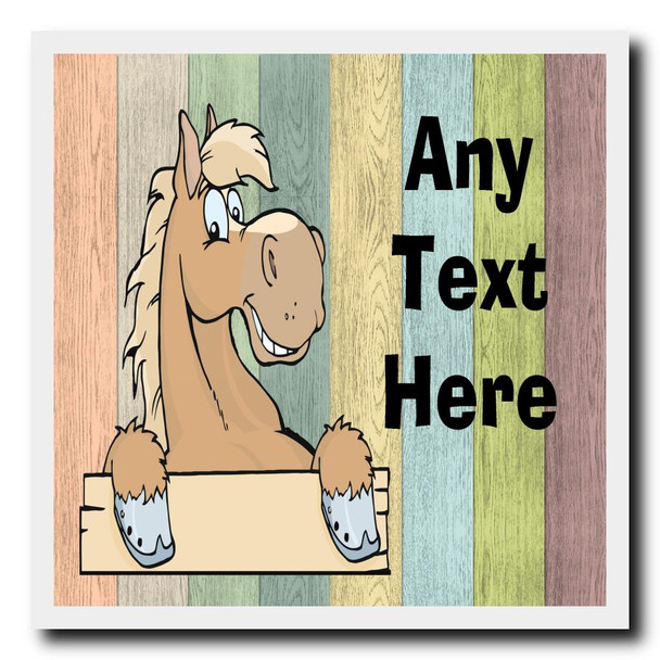 Palomino Horse Coloured Personalised Drinks Mat Coaster