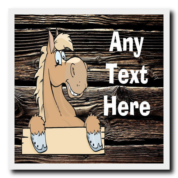 Palomino Horse Dark Personalised Drinks Mat Coaster