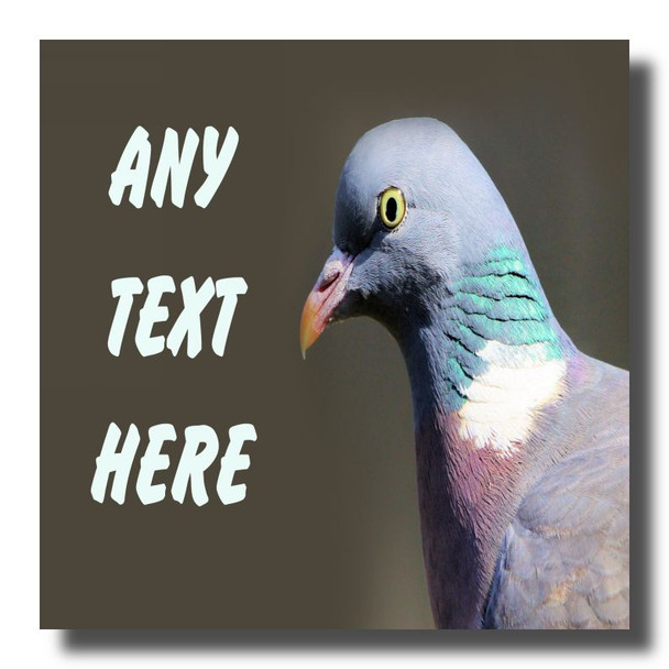 Pigeon Bird Personalised Drinks Mat Coaster