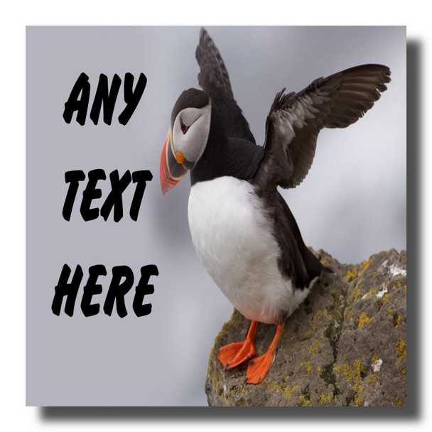 Puffin Personalised Drinks Mat Coaster