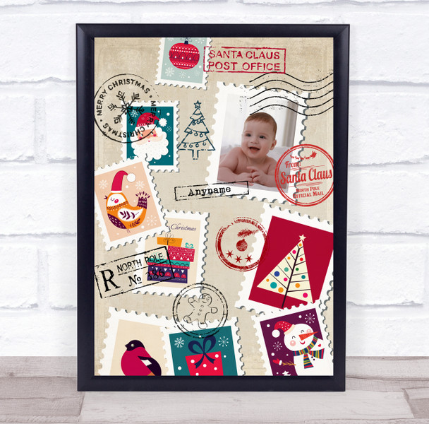 Personalised Photo Santa's Post Office Christmas Event Sign Print