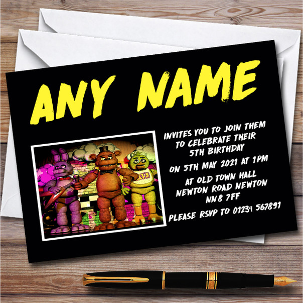 Five Nights At Freddy's Fnaf Party Children's Birthday Party Invitations