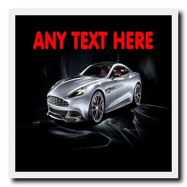 Aston Martin Vanquish Car Personalised Drinks Mat Coaster