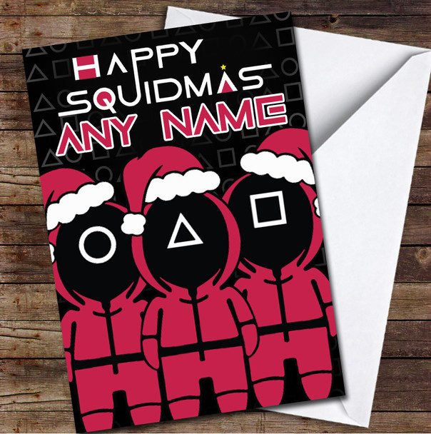 Squid Game Funnys Squidmas Personalised Christmas Card