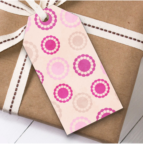 Pinks And Peach Falling Oriental Flower Birthday Present Favor Gift Tags
