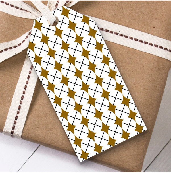 Gold And White Twinkle Diamond Cross Christmas Present Favor Gift Tags