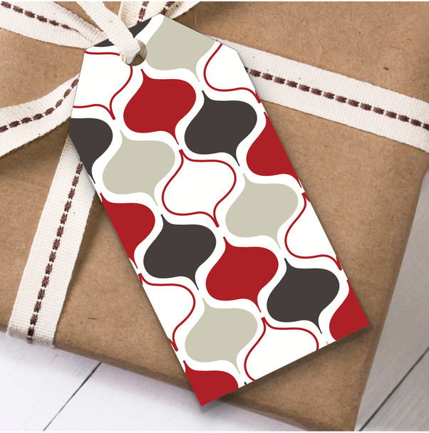 Red And White Colour Chinese Lantern Christmas Present Favor Gift Tags