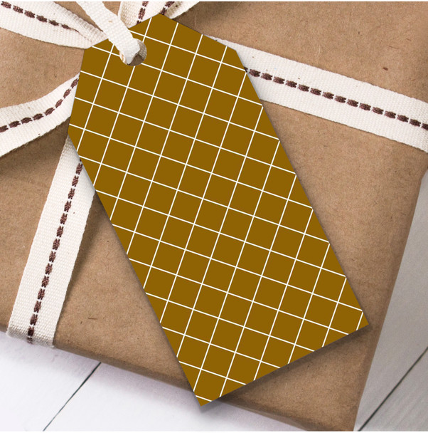 Mustard Gold Cross Diamond Multiple Birthday Present Favor Gift Tags