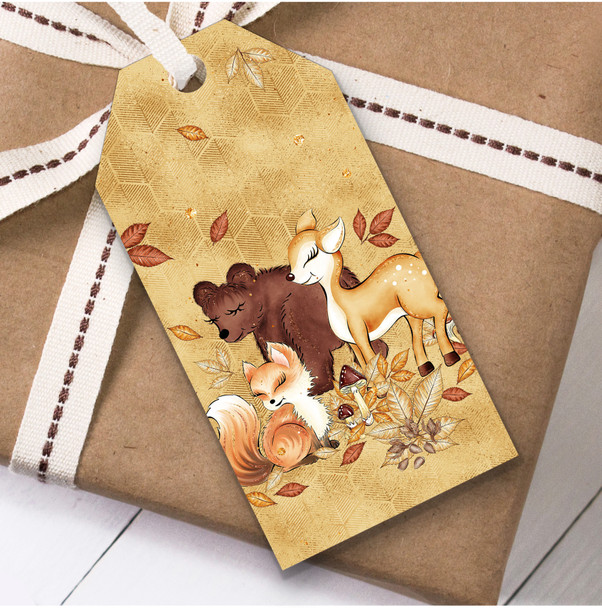 Vintage Woodland Animals Children's Birthday Present Favor Gift Tags Vintage Woodland Animals Children's Birthday Present Favor Gift Tags
