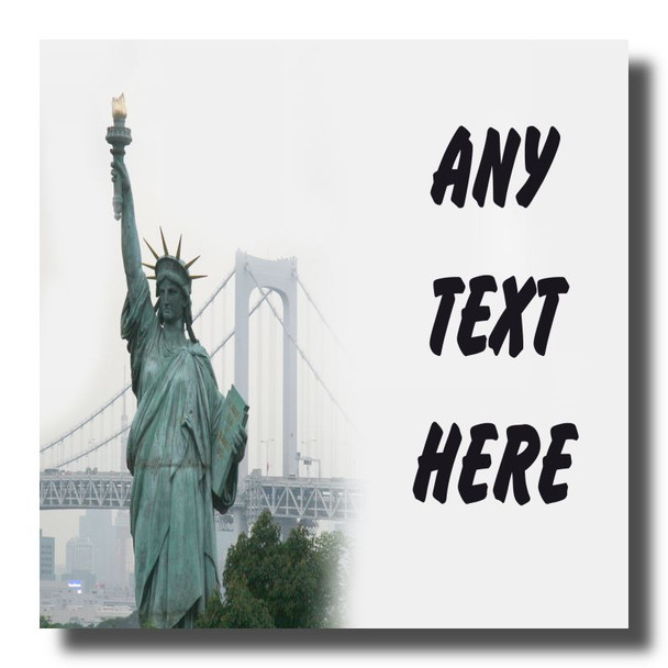 Statue Of Liberty Personalised Drinks Mat Coaster