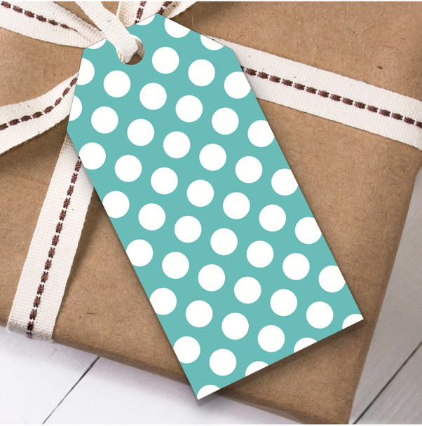 Sky Blue Polka Dot Repeat Birthday Present Favor Gift Tags
