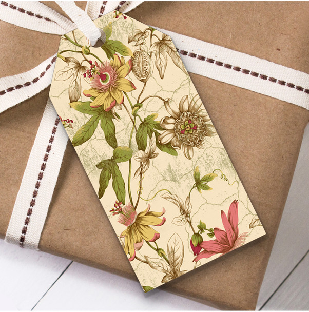 Vintage Floral Autumn Birthday Present Favor Gift Tags