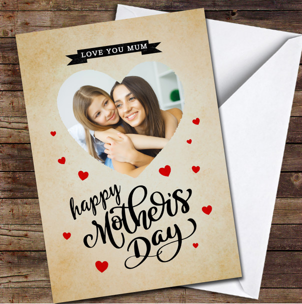 Your Photo Vintage Craft Personalised Mother's Day Card