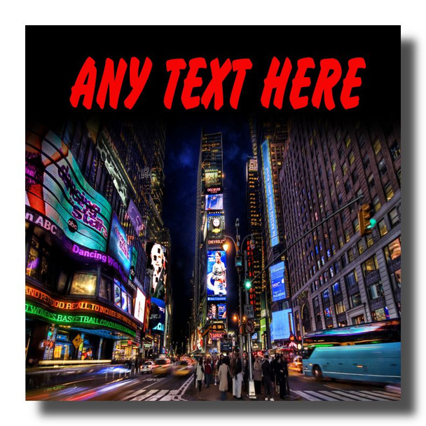 Times Square New York Personalised Drinks Mat Coaster