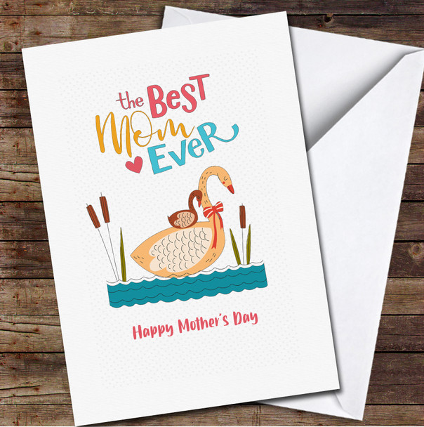 Duck Mom With Baby Personalised Mother's Day Card