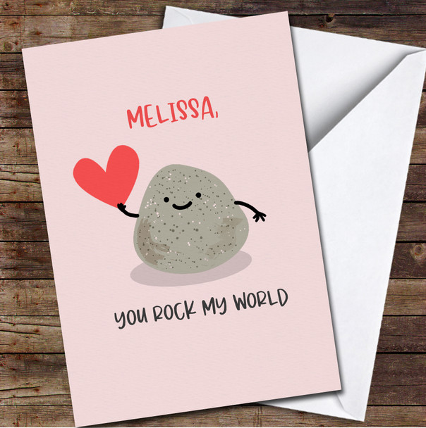 Funny Rock Personalised Valentine's Day Card