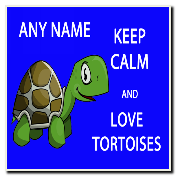 Keep Calm And Love Tortoises Personalised Drinks Mat Coaster