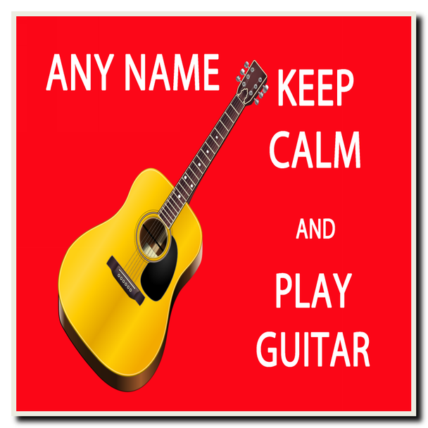 Keep Calm And Play Guitar Personalised Drinks Mat Coaster