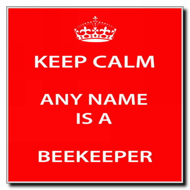 Beekeeper Personalised Keep Calm Coaster