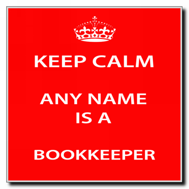 Bookkeeper Personalised Keep Calm Coaster