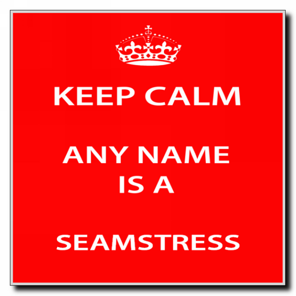 Seamstress Personalised Keep Calm Coaster