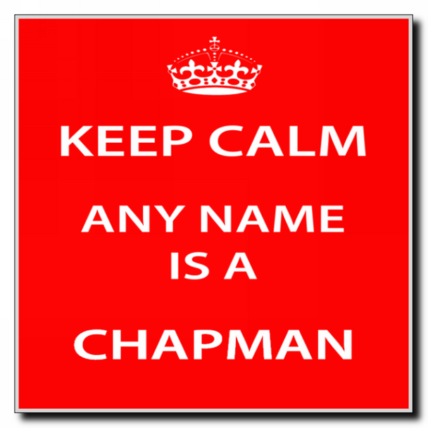 Chapman Personalised Keep Calm Coaster