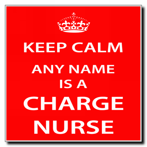 Charge Nurse Personalised Keep Calm Coaster