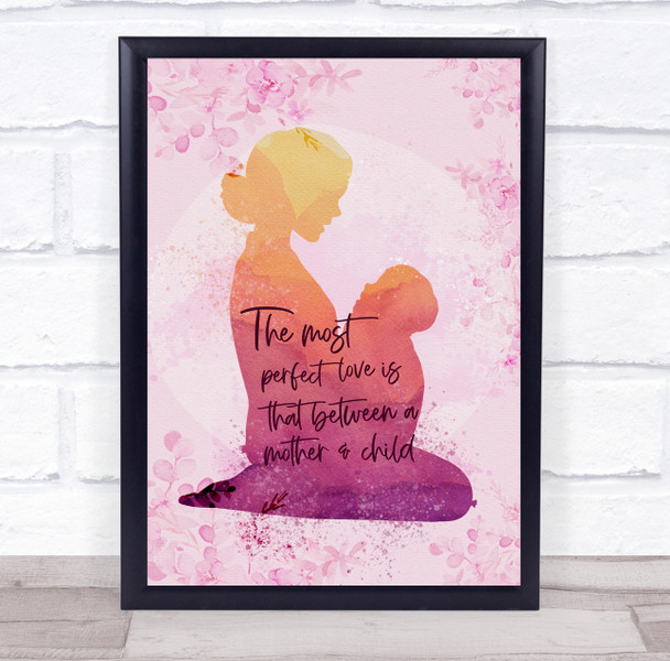 Watercolour Woman Holding Her Child Personalised Gift Art Print