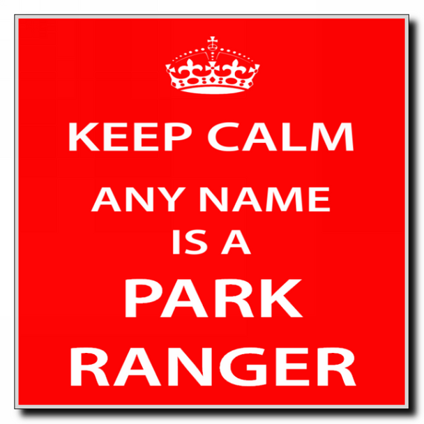 Park Ranger Personalised Keep Calm Coaster