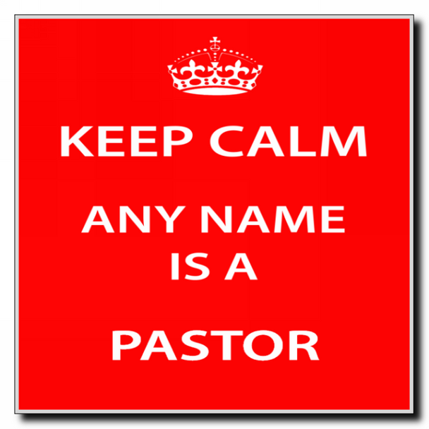 Pastor Personalised Keep Calm Coaster