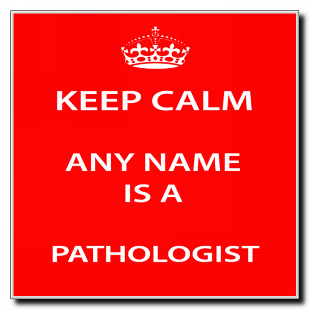 Pathologist Personalised Keep Calm Coaster