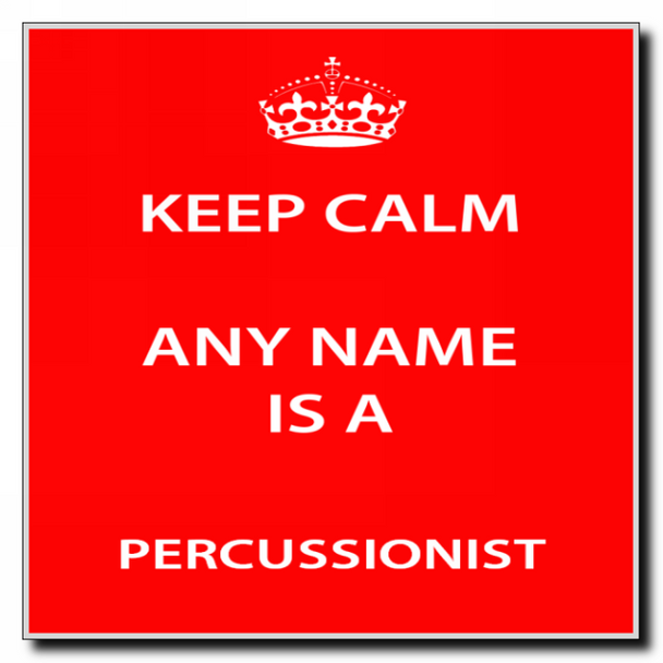 Percussionist Personalised Keep Calm Coaster